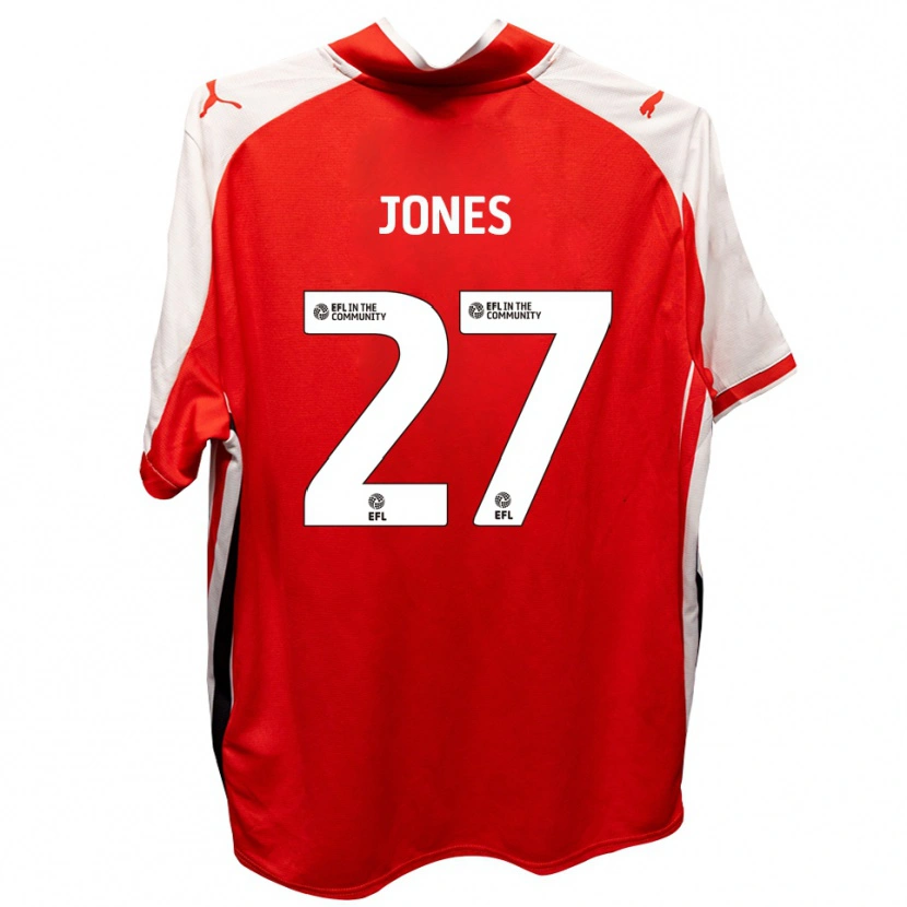 Danxen Heren Billy Jones #27 Rood Wit Thuisshirt Thuistenue 2025/26 T-Shirt