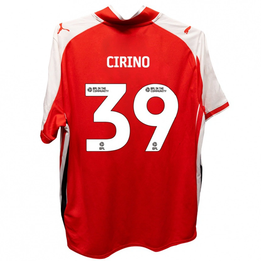 Danxen Heren Raffaele Cirino #39 Rood Wit Thuisshirt Thuistenue 2025/26 T-Shirt