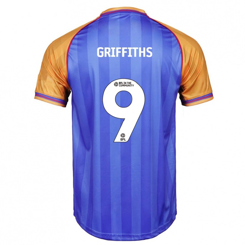 Danxen Heren Zoe Griffiths #9 Blauw Oranje Thuisshirt Thuistenue 2025/26 T-Shirt