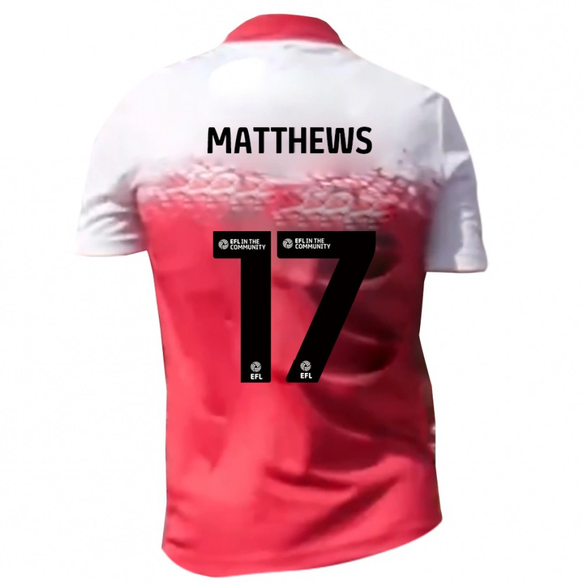 Danxen Heren Devon Matthews #17 Rood Wit Thuisshirt Thuistenue 2025/26 T-Shirt