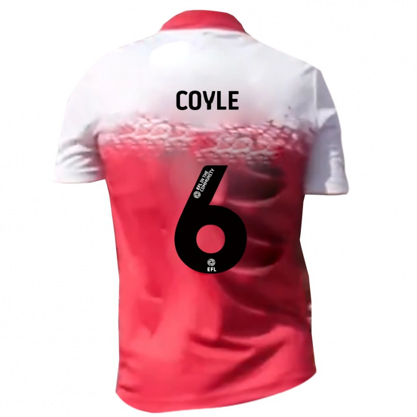 Danxen Heren Liam Coyle #6 Rood Wit Thuisshirt Thuistenue 2025/26 T-Shirt