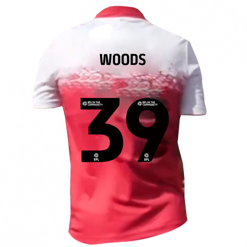 Danxen Heren Josh Woods #39 Rood Wit Thuisshirt Thuistenue 2025/26 T-Shirt