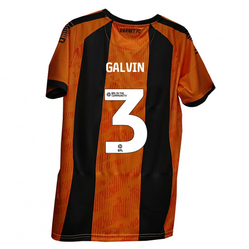 Danxen Heren Ryan Galvin #3 Oranje Zwart Thuisshirt Thuistenue 2025/26 T-Shirt