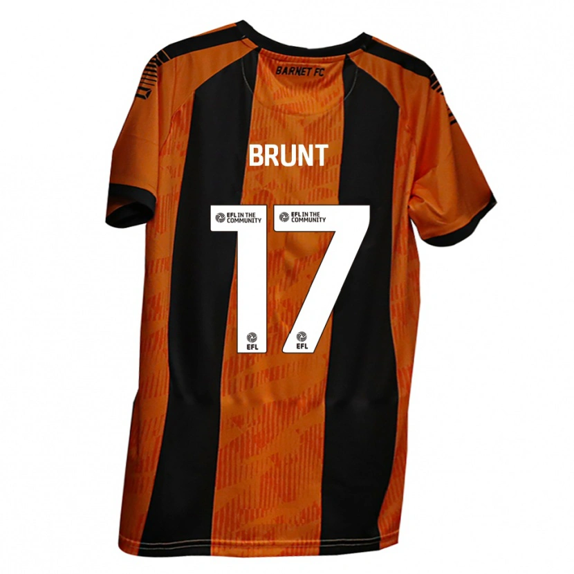 Danxen Heren Zak Brunt #17 Oranje Zwart Thuisshirt Thuistenue 2025/26 T-Shirt