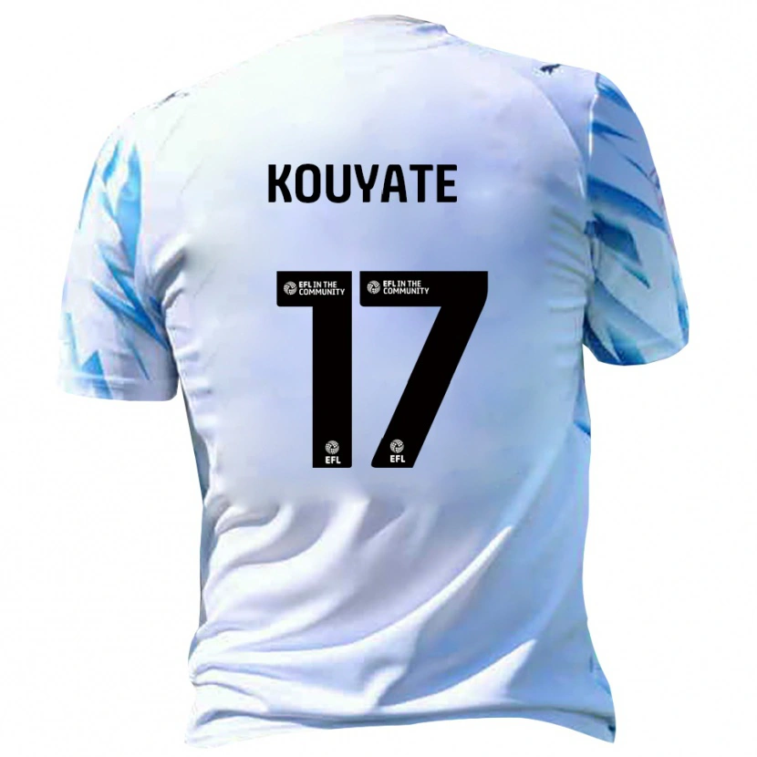 Danxen Heren Katia Kouyate #17 Wit Hemelsblauw Thuisshirt Thuistenue 2025/26 T-Shirt