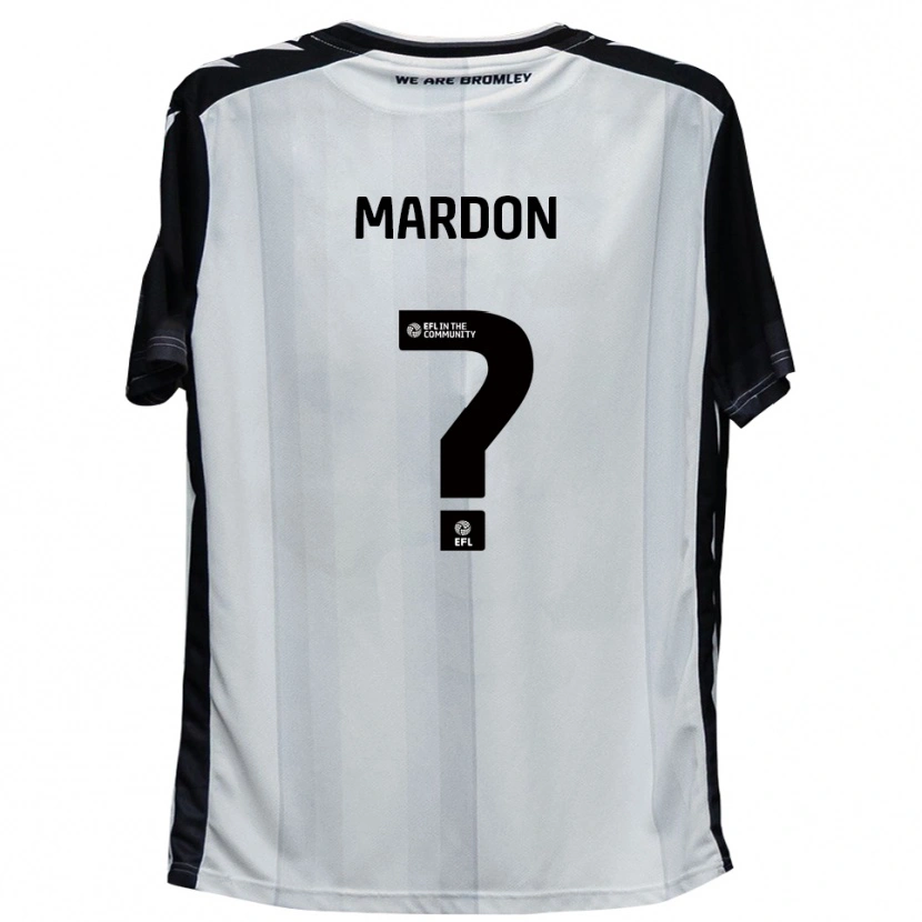 Danxen Heren Frankie Mardon #0 Wit Zwart Thuisshirt Thuistenue 2025/26 T-Shirt