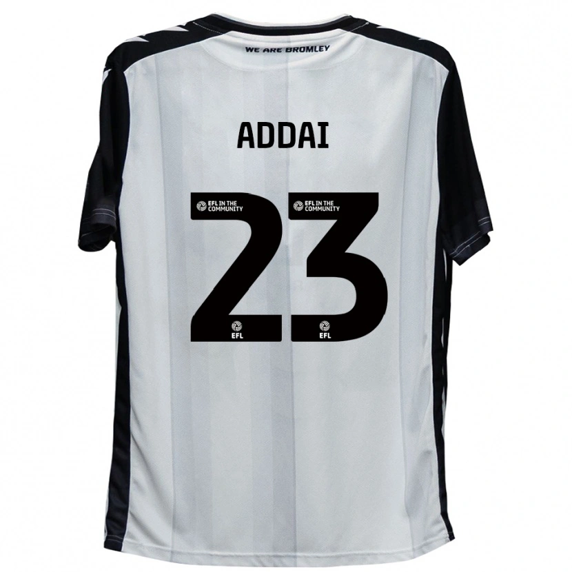 Danxen Heren Dillon Addai #23 Wit Zwart Thuisshirt Thuistenue 2025/26 T-Shirt