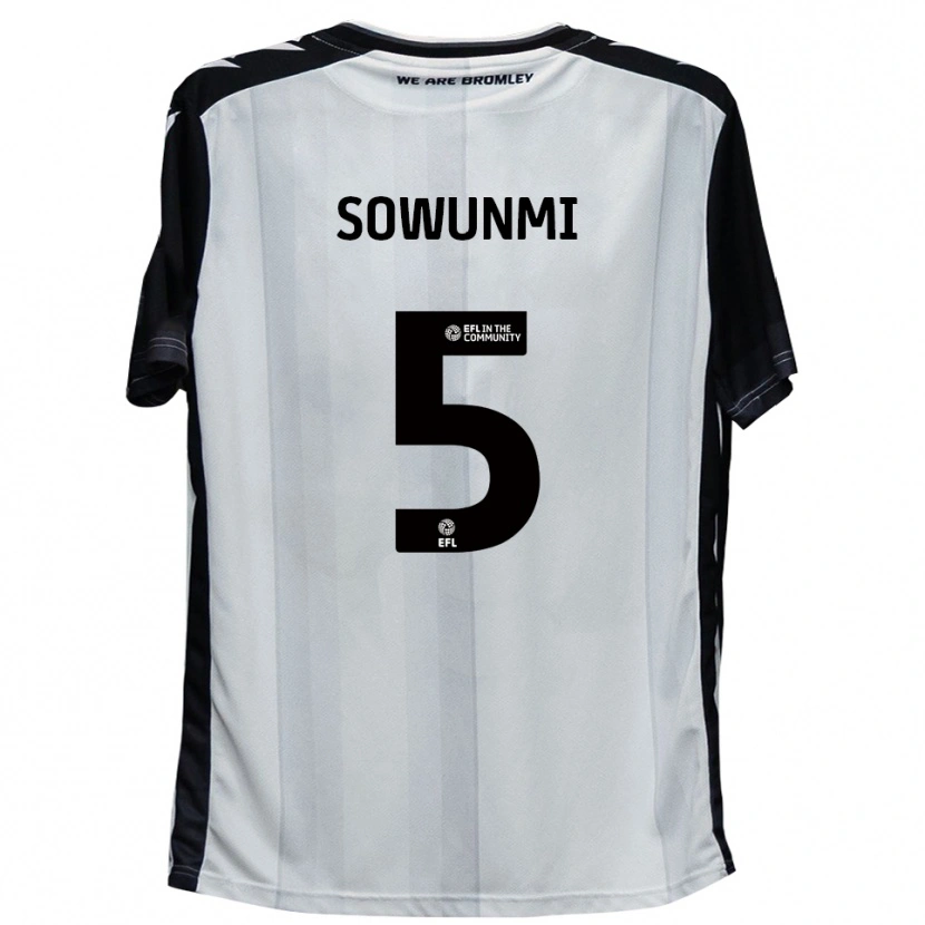 Danxen Heren Omar Sowunmi #5 Wit Zwart Thuisshirt Thuistenue 2025/26 T-Shirt