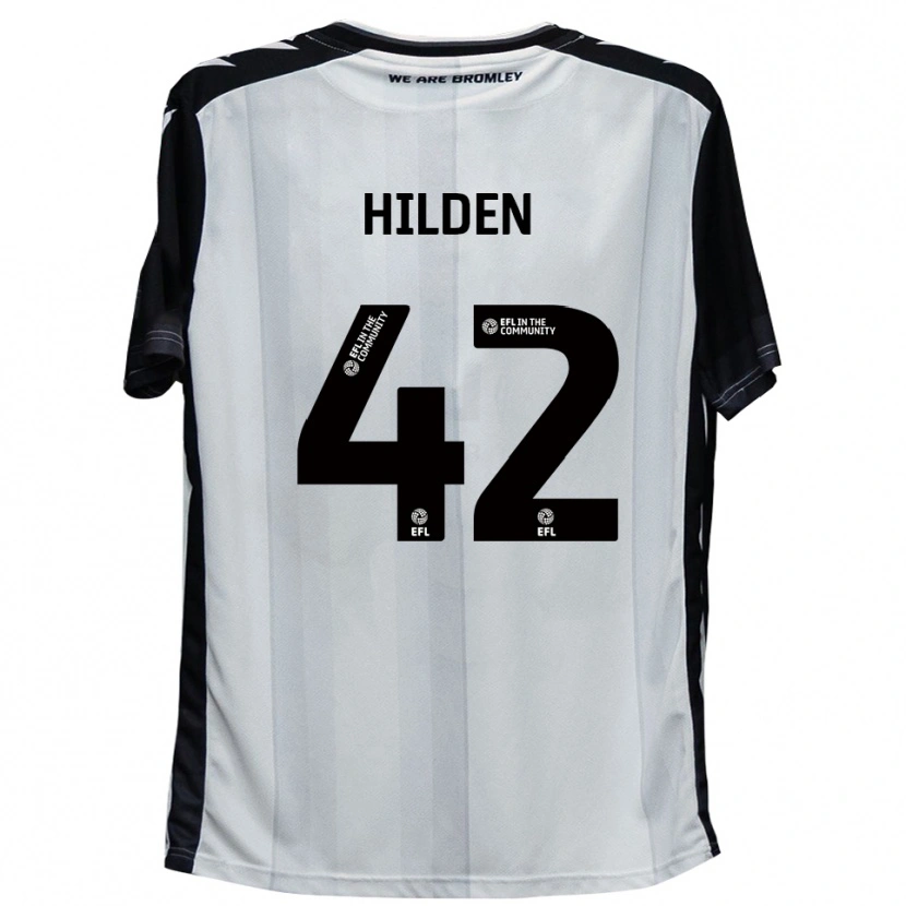 Danxen Heren Alfie Hilden #42 Wit Zwart Thuisshirt Thuistenue 2025/26 T-Shirt