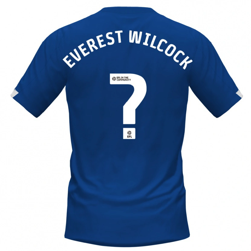 Danxen Heren Tom Everest Wilcock #0 Blauw Wit Thuisshirt Thuistenue 2025/26 T-Shirt