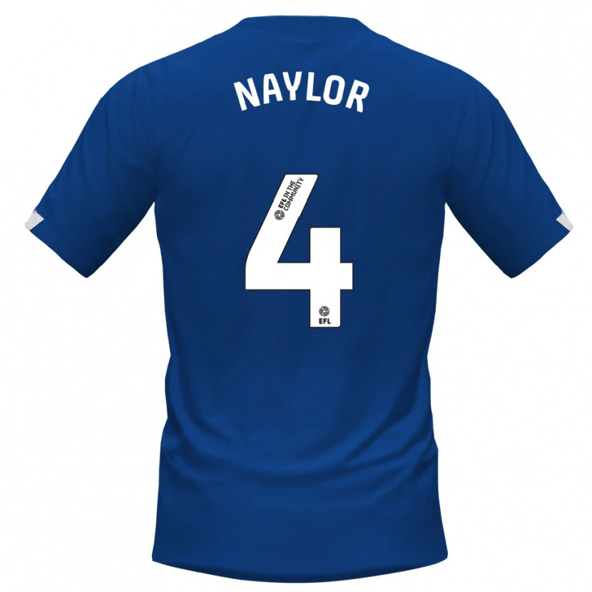 Danxen Heren Tom Naylor #4 Blauw Wit Thuisshirt Thuistenue 2025/26 T-Shirt