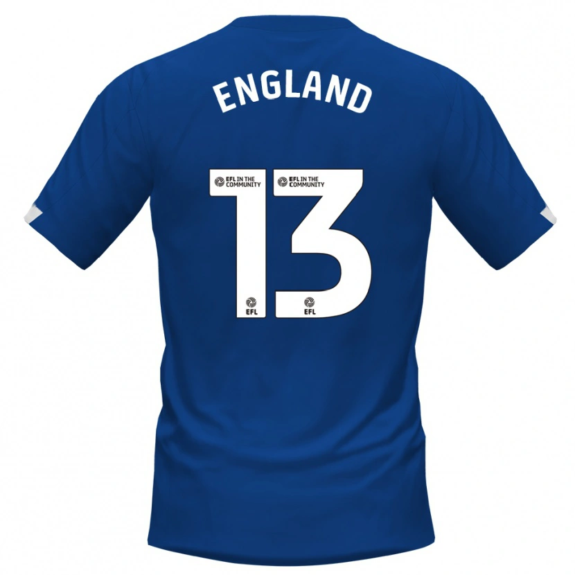 Danxen Heren Kurtis England #13 Blauw Wit Thuisshirt Thuistenue 2025/26 T-Shirt