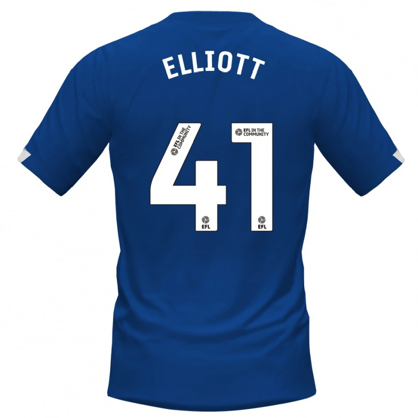 Danxen Heren Gunner Elliott #41 Blauw Wit Thuisshirt Thuistenue 2025/26 T-Shirt