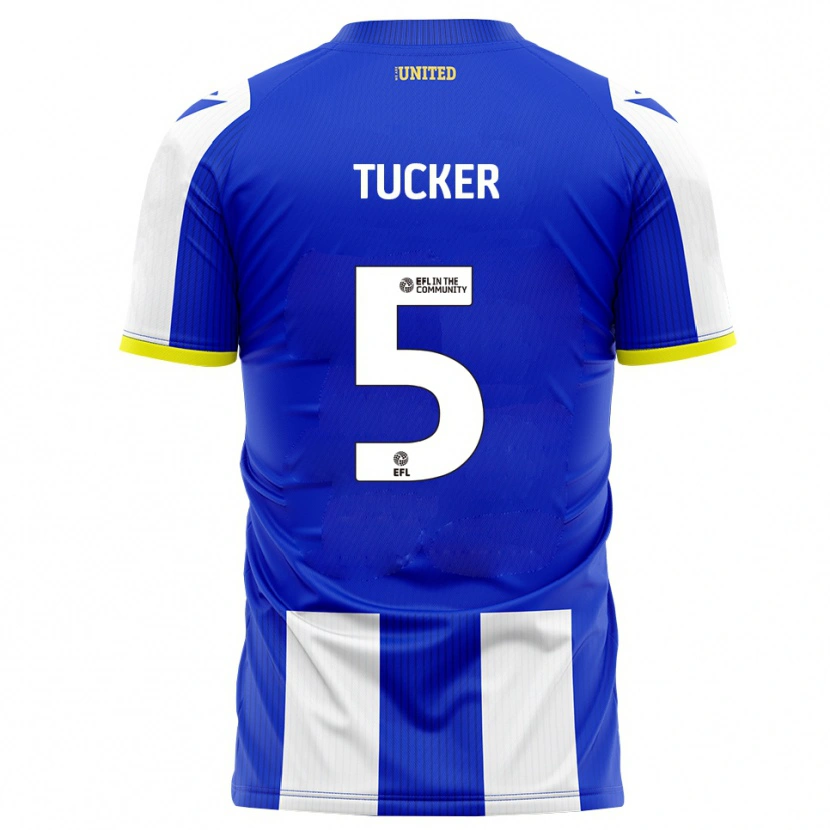 Danxen Heren Jack Tucker #5 Blauw Wit Thuisshirt Thuistenue 2025/26 T-Shirt