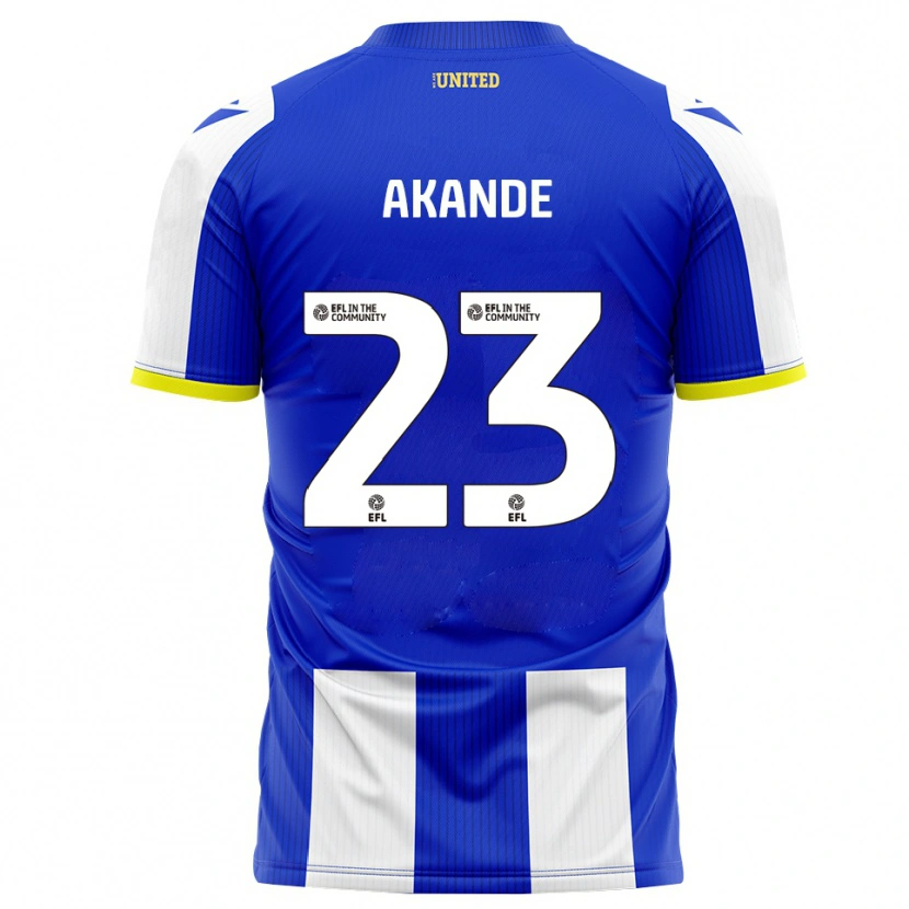 Danxen Heren Adrian Akande #23 Blauw Wit Thuisshirt Thuistenue 2025/26 T-Shirt