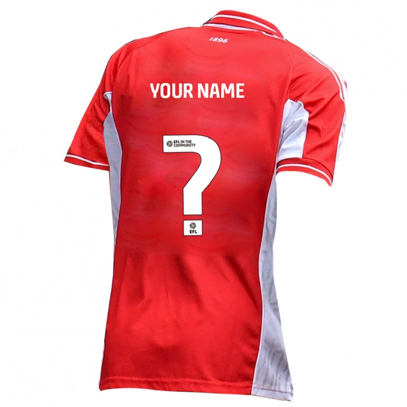 Danxen Heren Uw Naam #0 Rood Wit Thuisshirt Thuistenue 2025/26 T-Shirt