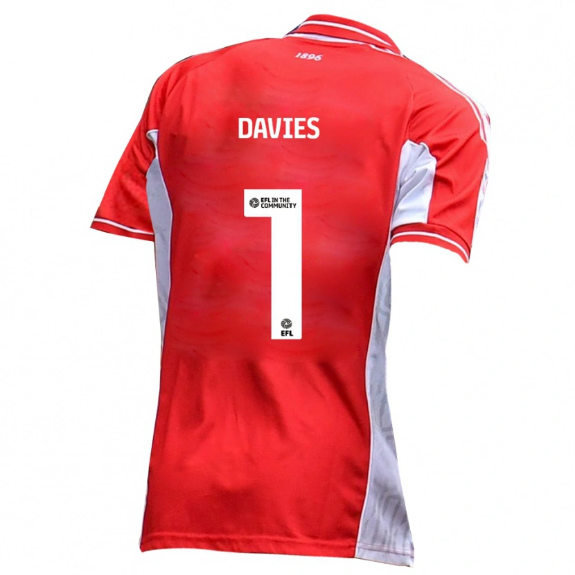 Danxen Heren Harvey Davies #1 Rood Wit Thuisshirt Thuistenue 2025/26 T-Shirt