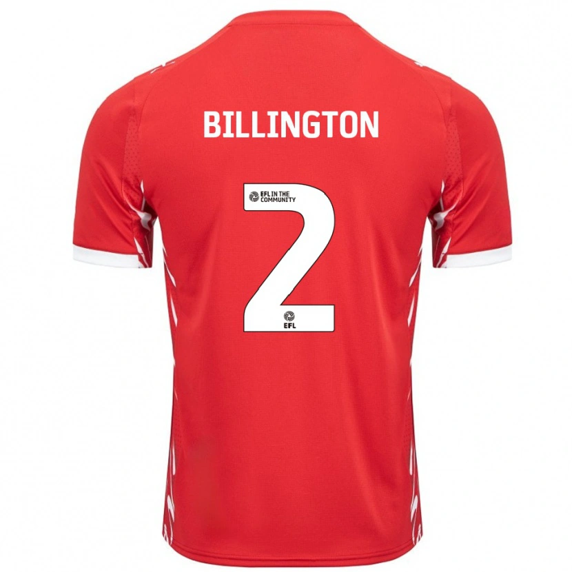 Danxen Heren Lewis Billington #2 Rood Wit Thuisshirt Thuistenue 2025/26 T-Shirt