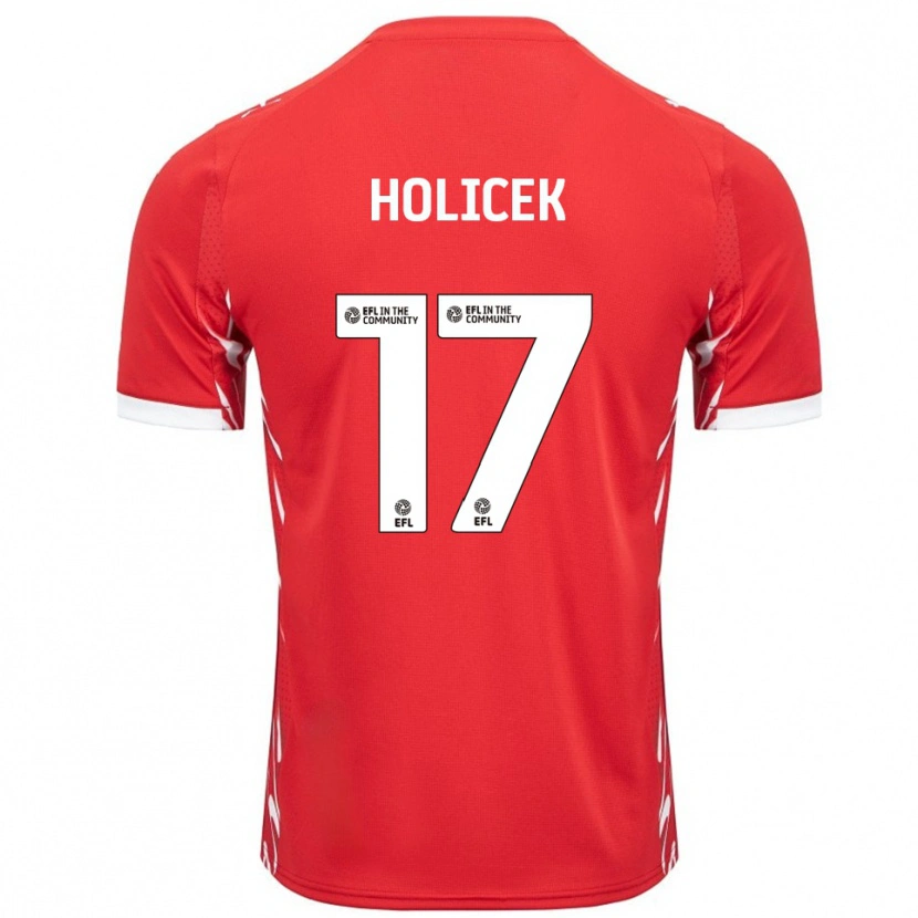 Danxen Heren Matus Holicek #17 Rood Wit Thuisshirt Thuistenue 2025/26 T-Shirt