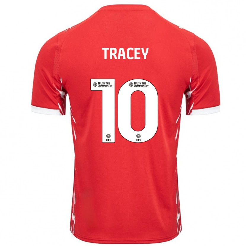 Danxen Heren Shilow Tracey #10 Rood Wit Thuisshirt Thuistenue 2025/26 T-Shirt