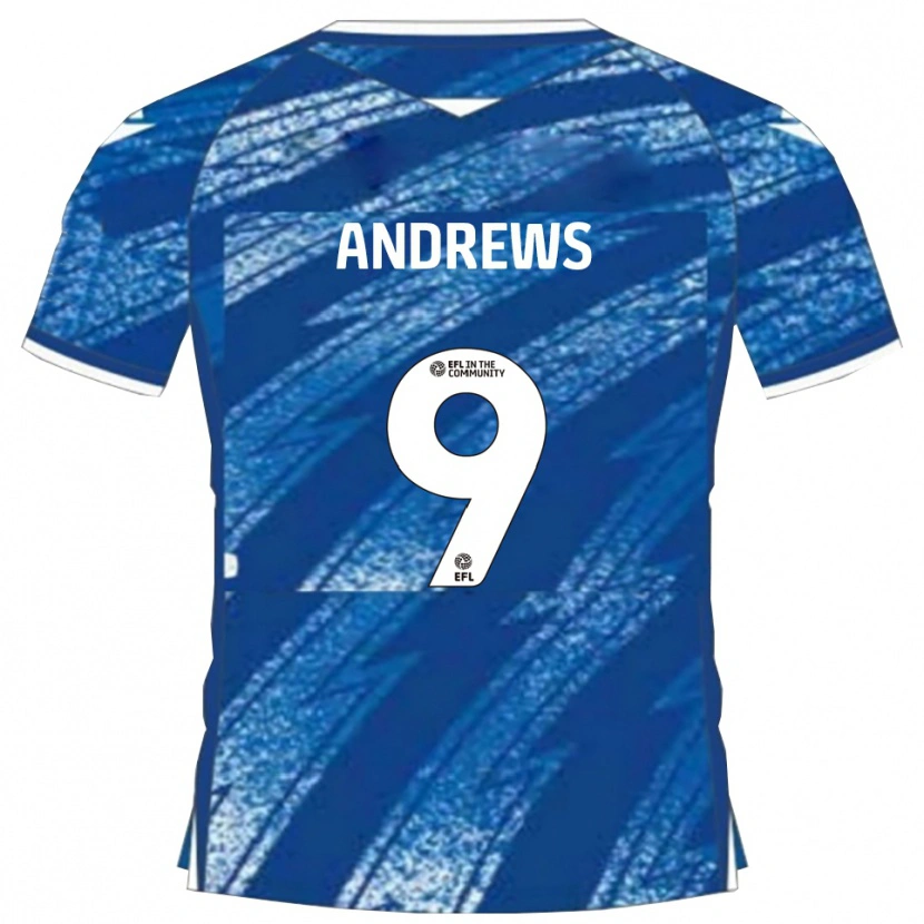 Danxen Heren Josh Andrews #9 Blauw Wit Thuisshirt Thuistenue 2025/26 T-Shirt