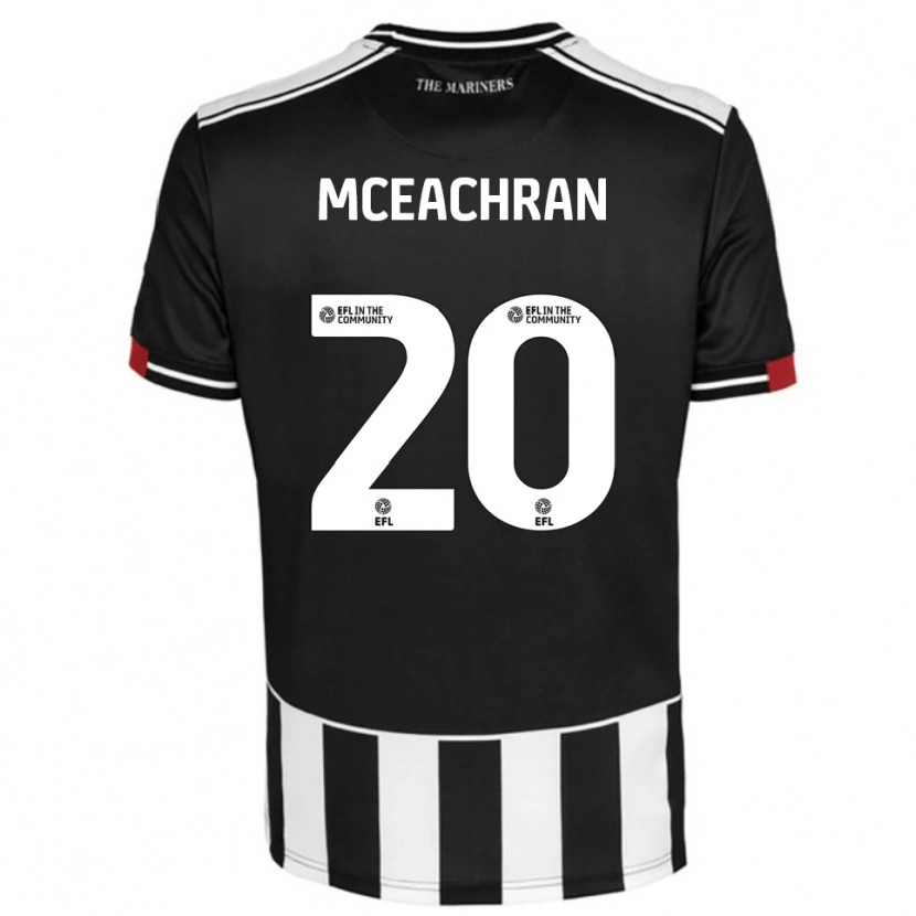 Danxen Heren George Mceachran #20 Zwart Wit Rood Thuisshirt Thuistenue 2025/26 T-Shirt