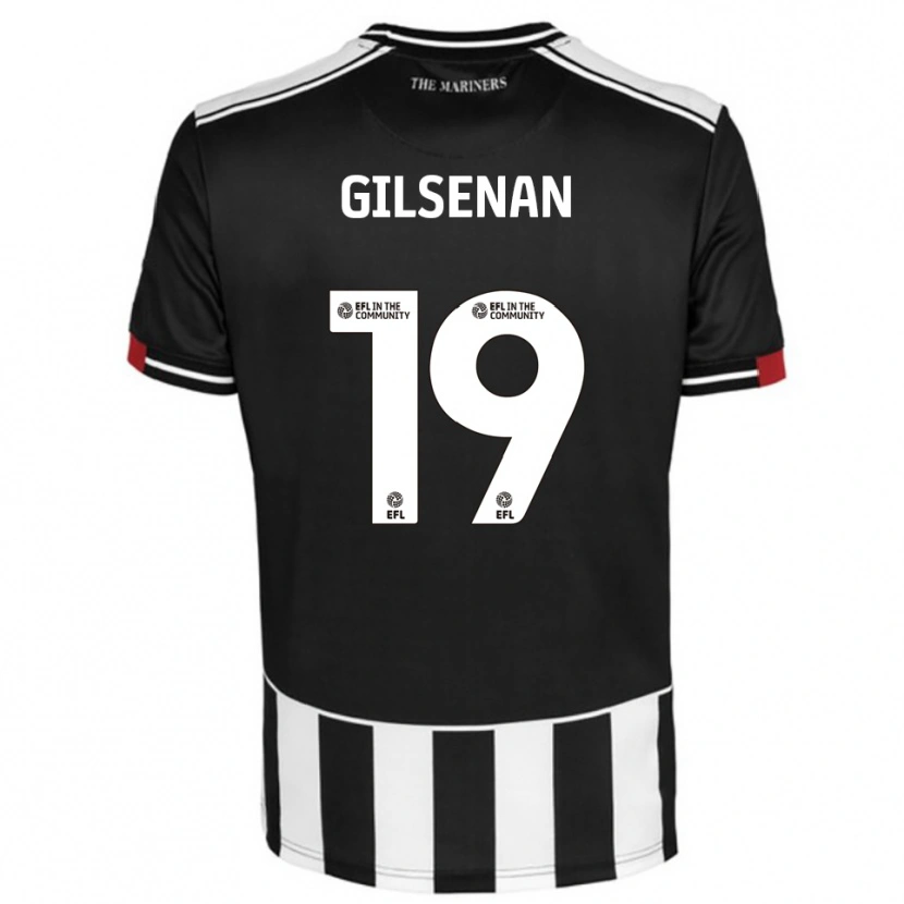 Danxen Heren Zak Gilsenan #19 Zwart Wit Rood Thuisshirt Thuistenue 2025/26 T-Shirt