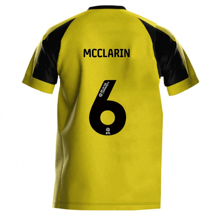 Danxen Heren Jack Mcclarin #6 Geel Grijs Thuisshirt Thuistenue 2025/26 T-Shirt