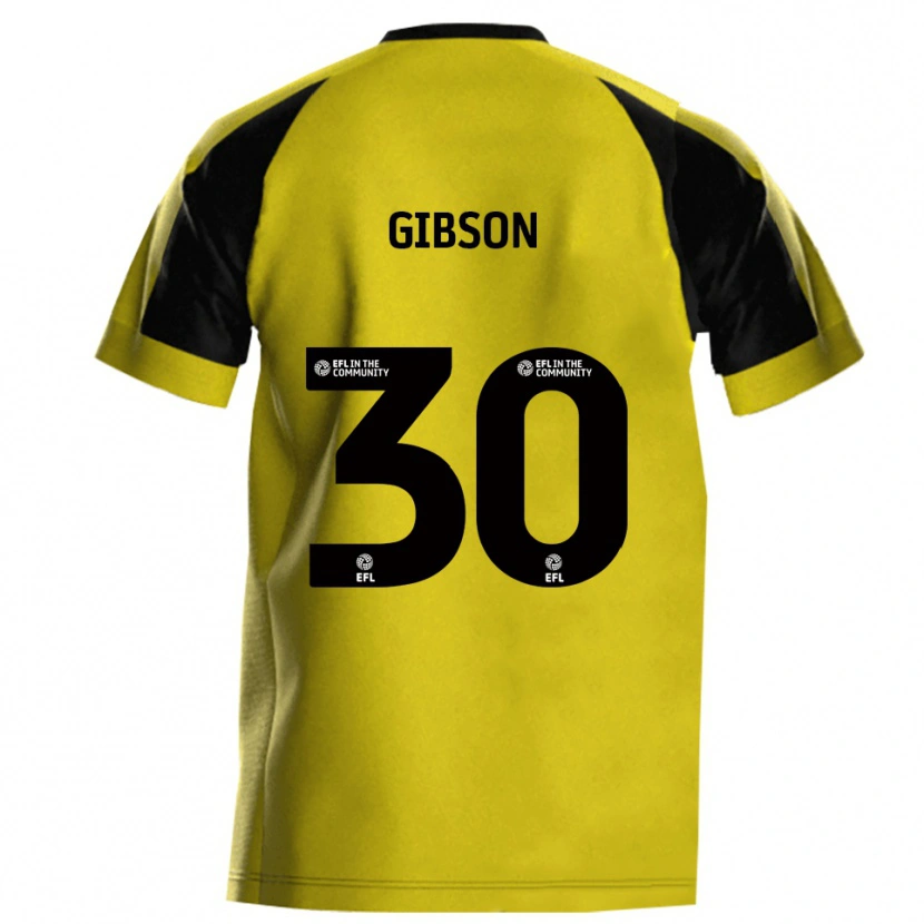 Danxen Heren Liam Gibson #30 Geel Grijs Thuisshirt Thuistenue 2025/26 T-Shirt