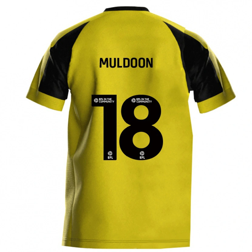 Danxen Heren Jack Muldoon #18 Geel Grijs Thuisshirt Thuistenue 2025/26 T-Shirt