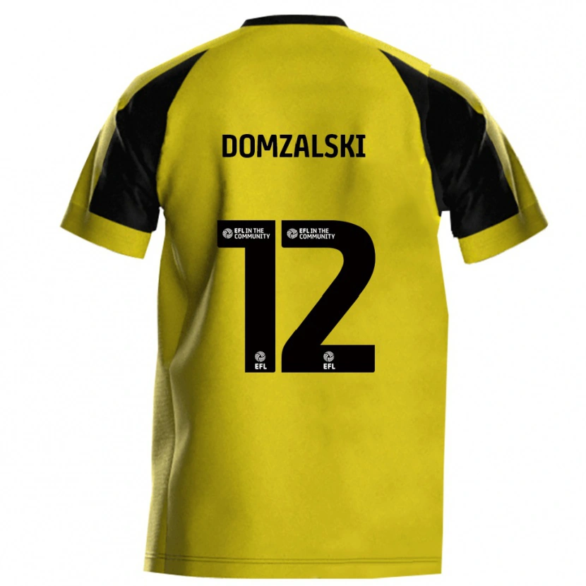 Danxen Heren Ollie Domzalski #12 Geel Grijs Thuisshirt Thuistenue 2025/26 T-Shirt