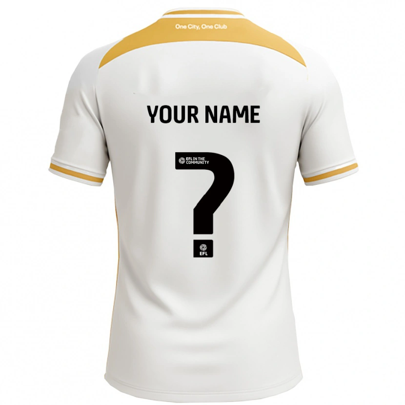 Danxen Heren Uw Naam #0 Wit Goud Thuisshirt Thuistenue 2025/26 T-Shirt