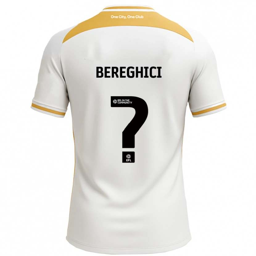Danxen Heren Artiom Bereghici #0 Wit Goud Thuisshirt Thuistenue 2025/26 T-Shirt