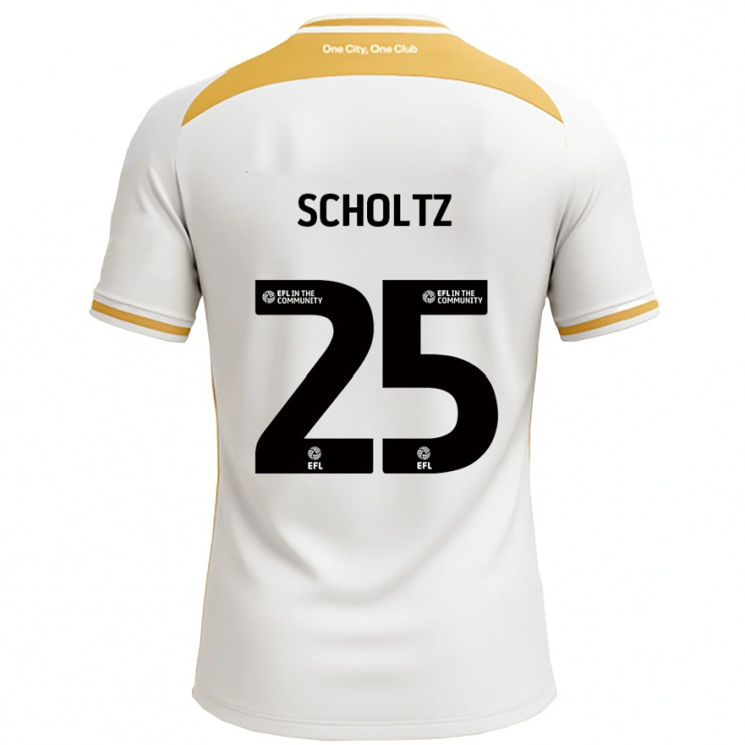 Danxen Heren Phoenix Scholtz #25 Wit Goud Thuisshirt Thuistenue 2025/26 T-Shirt