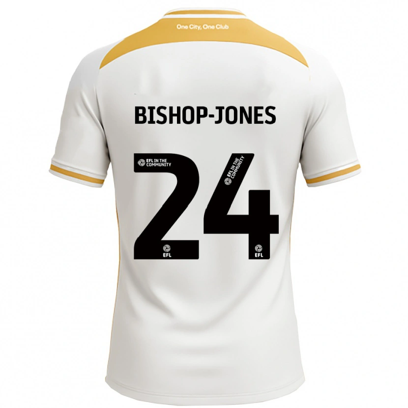 Danxen Heren Ruby Bishop-Jones #24 Wit Goud Thuisshirt Thuistenue 2025/26 T-Shirt