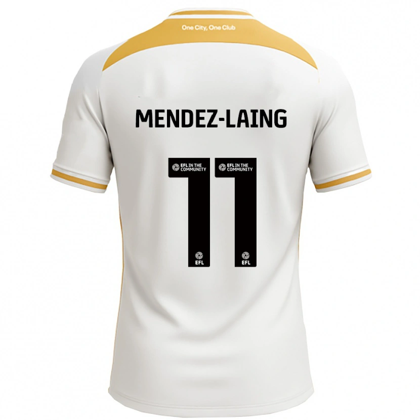 Danxen Heren Nathaniel Méndez-Laing #11 Wit Goud Thuisshirt Thuistenue 2025/26 T-Shirt