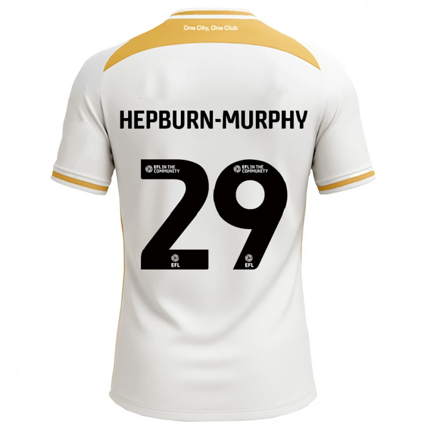 Danxen Heren Rushian Hepburn-Murphy #29 Wit Goud Thuisshirt Thuistenue 2025/26 T-Shirt