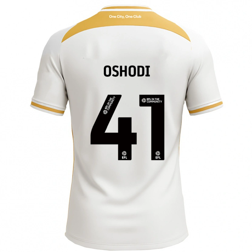Danxen Heren Olivia Oshodi #41 Wit Goud Thuisshirt Thuistenue 2025/26 T-Shirt