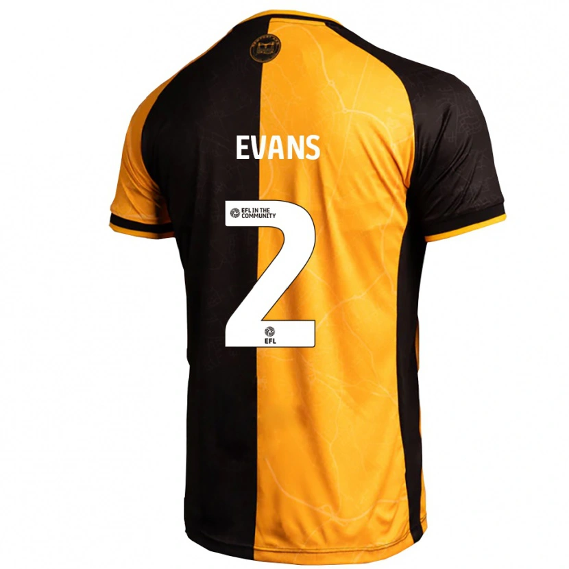 Danxen Heren Cameron Evans #2 Geel Zwart Thuisshirt Thuistenue 2025/26 T-Shirt