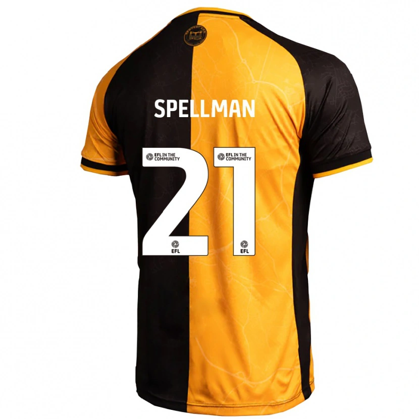 Danxen Heren Michael Spellman #21 Geel Zwart Thuisshirt Thuistenue 2025/26 T-Shirt