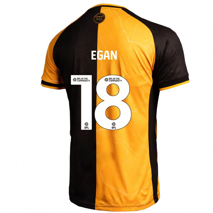 Danxen Heren Cameron Egan #18 Geel Zwart Thuisshirt Thuistenue 2025/26 T-Shirt