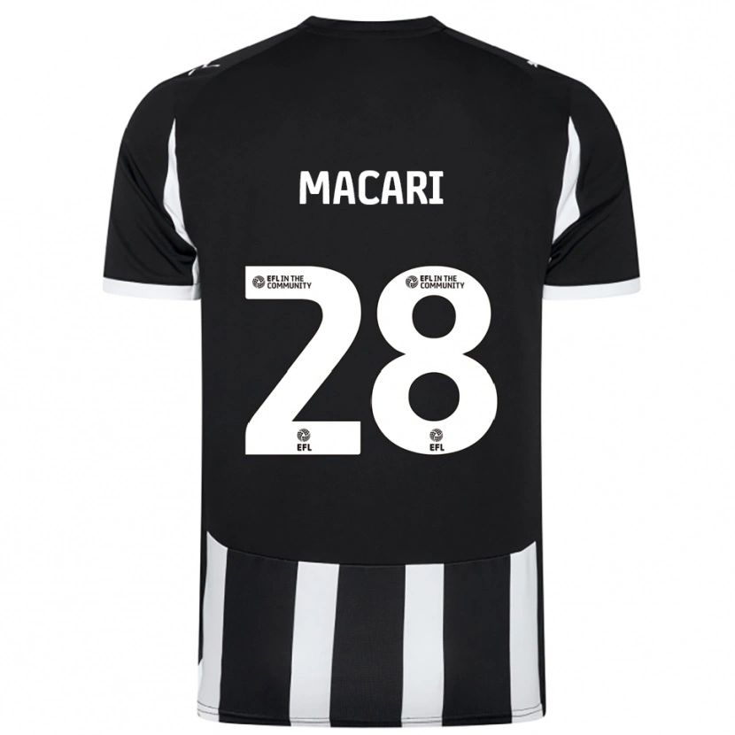 Danxen Heren Lewis Macari #28 Zwart Wit Thuisshirt Thuistenue 2025/26 T-Shirt