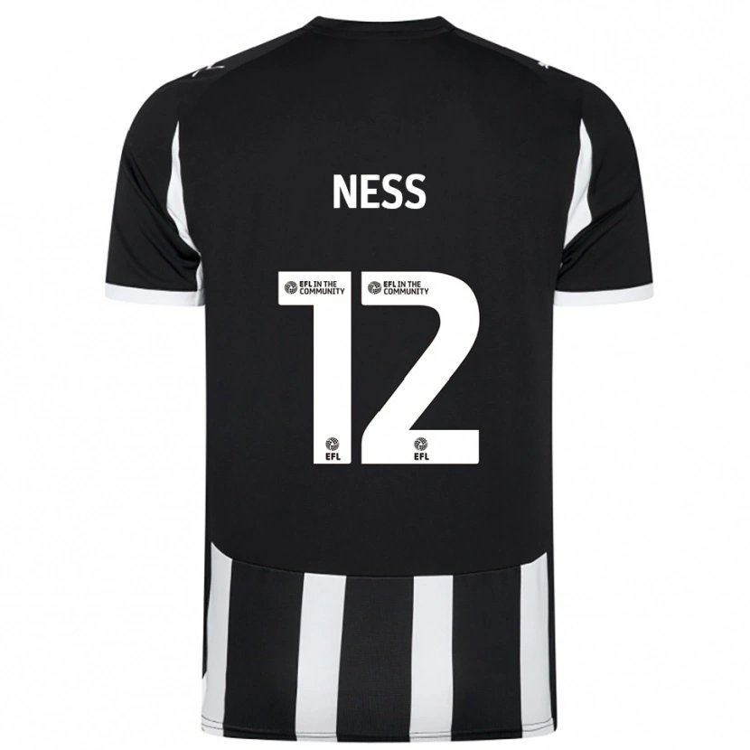 Danxen Heren Lucas Ness #12 Zwart Wit Thuisshirt Thuistenue 2025/26 T-Shirt