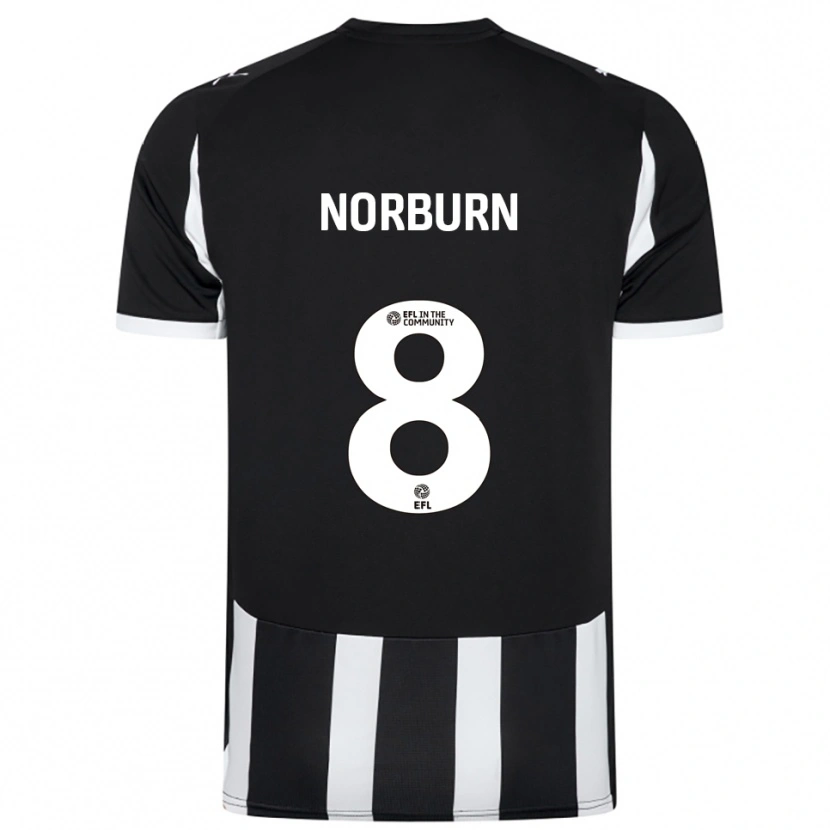 Danxen Heren Oliver Norburn #8 Zwart Wit Thuisshirt Thuistenue 2025/26 T-Shirt
