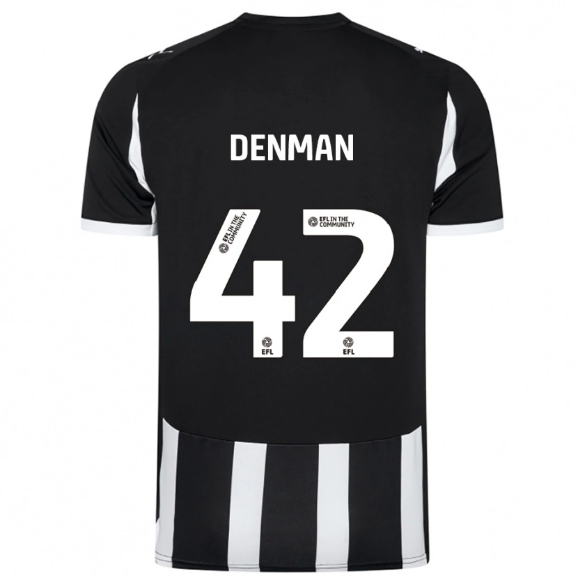 Danxen Heren Zac Denman #42 Zwart Wit Thuisshirt Thuistenue 2025/26 T-Shirt