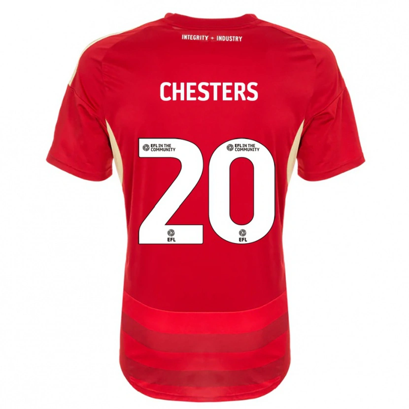 Danxen Heren Dan Chesters #20 Rood Wit Thuisshirt Thuistenue 2025/26 T-Shirt