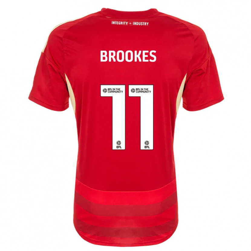 Danxen Heren Evie Brookes #11 Rood Wit Thuisshirt Thuistenue 2025/26 T-Shirt