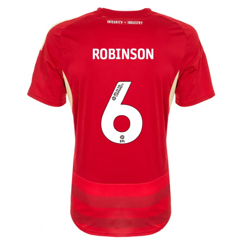 Danxen Heren Lily Robinson #6 Rood Wit Thuisshirt Thuistenue 2025/26 T-Shirt