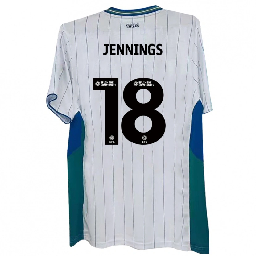 Danxen Heren Connor Jennings #18 Wit Groen Blauw Thuisshirt Thuistenue 2025/26 T-Shirt