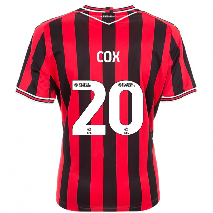Danxen Heren Daniel Cox #20 Rood Zwart Thuisshirt Thuistenue 2025/26 T-Shirt